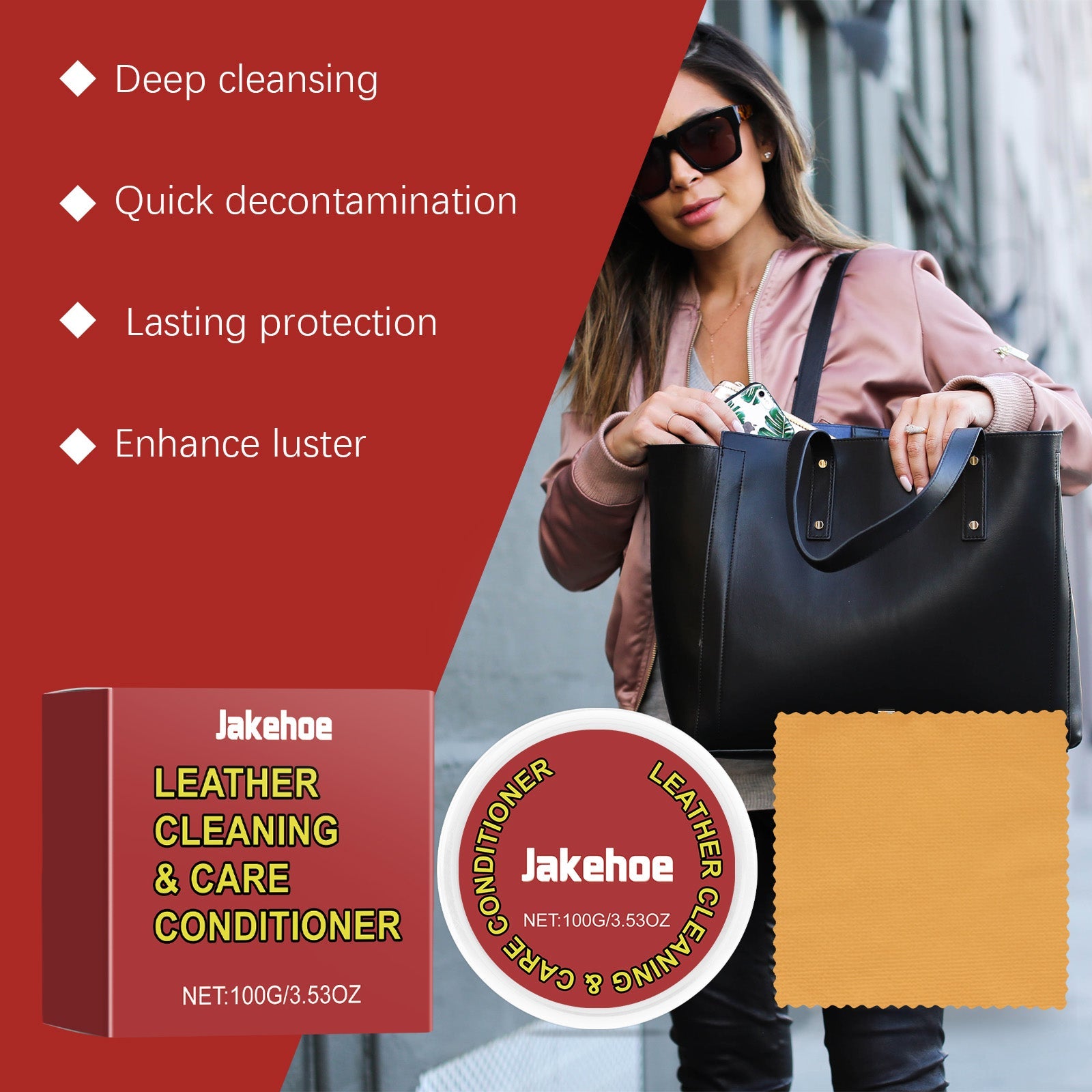 Leather Cleaning Cream Multi-Functional Leather Cleaning Cream Leather Sofa Bag Care Cream