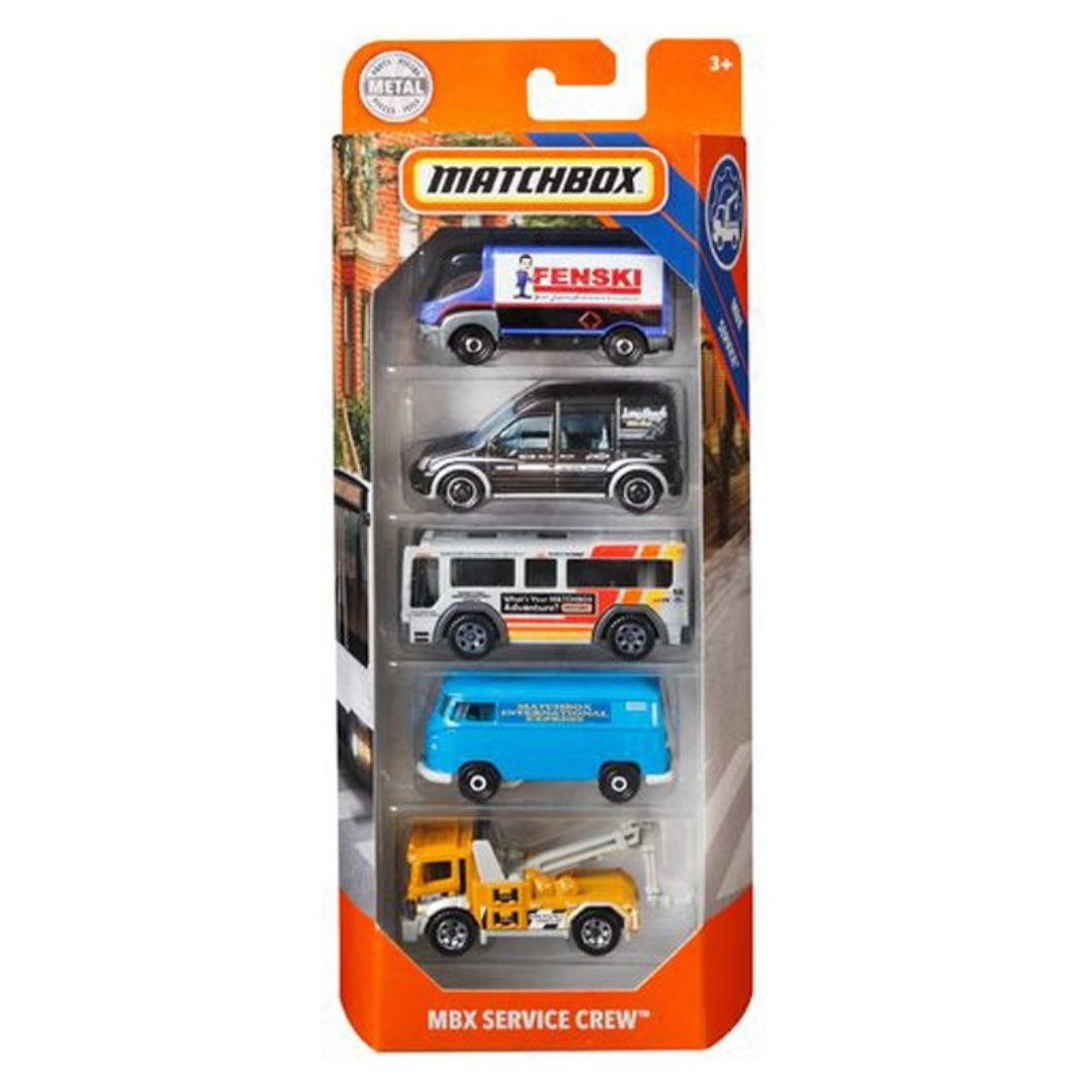 Matchbox MBX Service Crew 5-Pack Die-Cast Vehicles