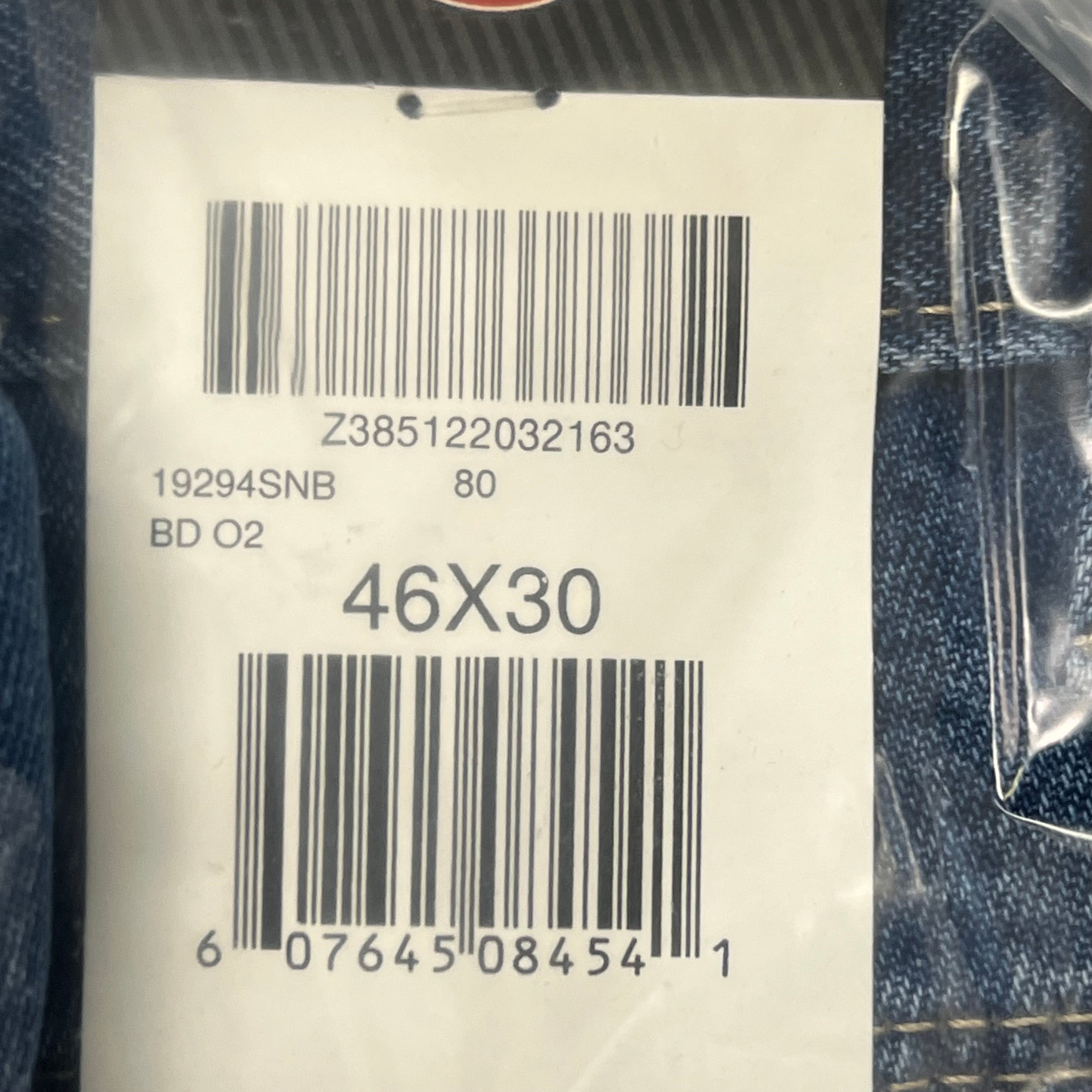 DICKIES Relaxed Fit Carpenter Jean Mns Sz 46X30 Stonewashed Indigo Blue 19294SNB