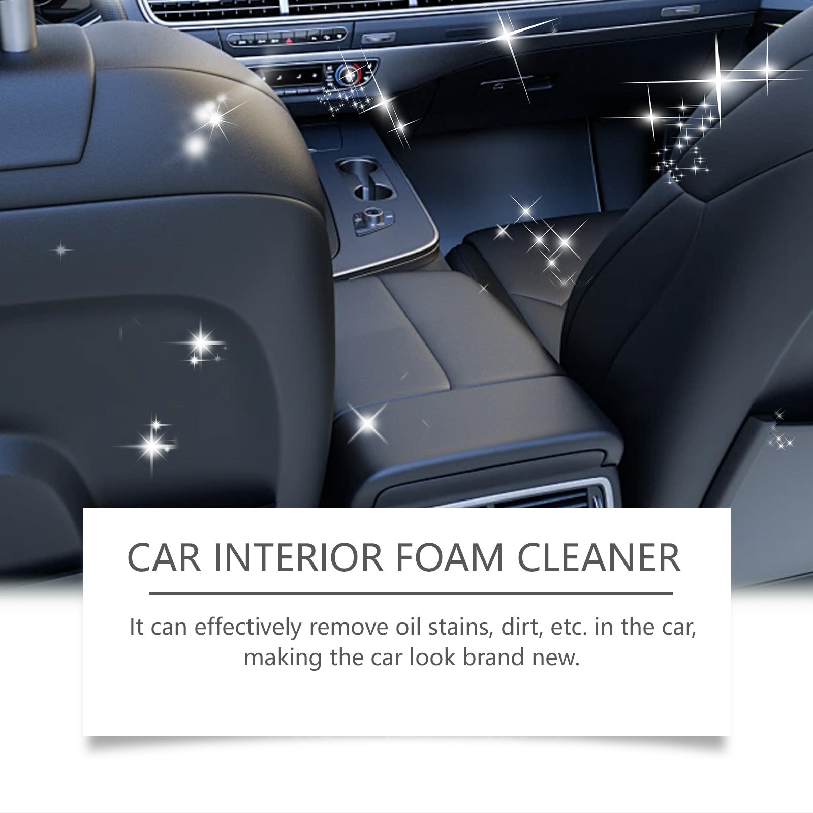 Car Interior Foam Cleaner, Seat Leather Foam Wash Free Decontamination Ceiling Retreader