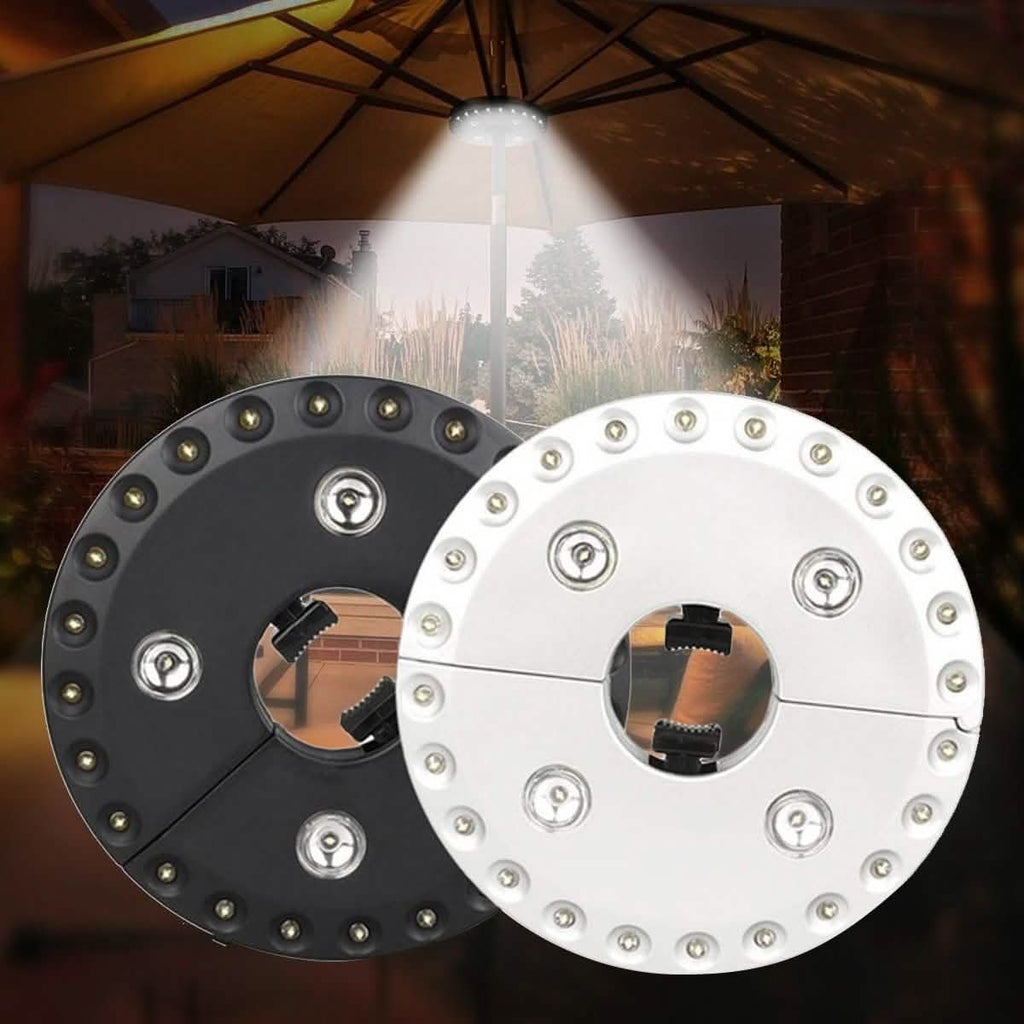 28 LED Patio Umbrella Pole Outdoor Light with Adjustable Brightness
