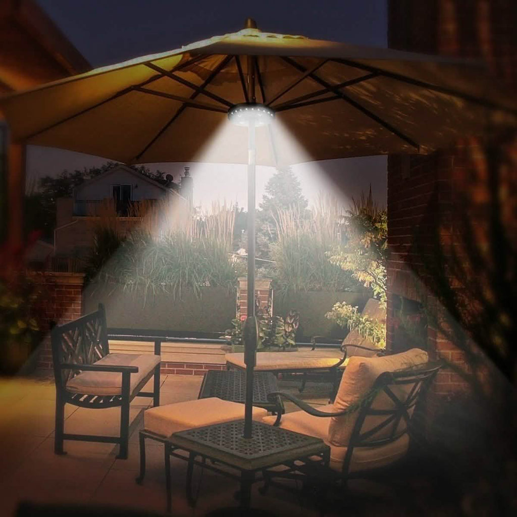 28 LED Patio Umbrella Pole Outdoor Light with Adjustable Brightness