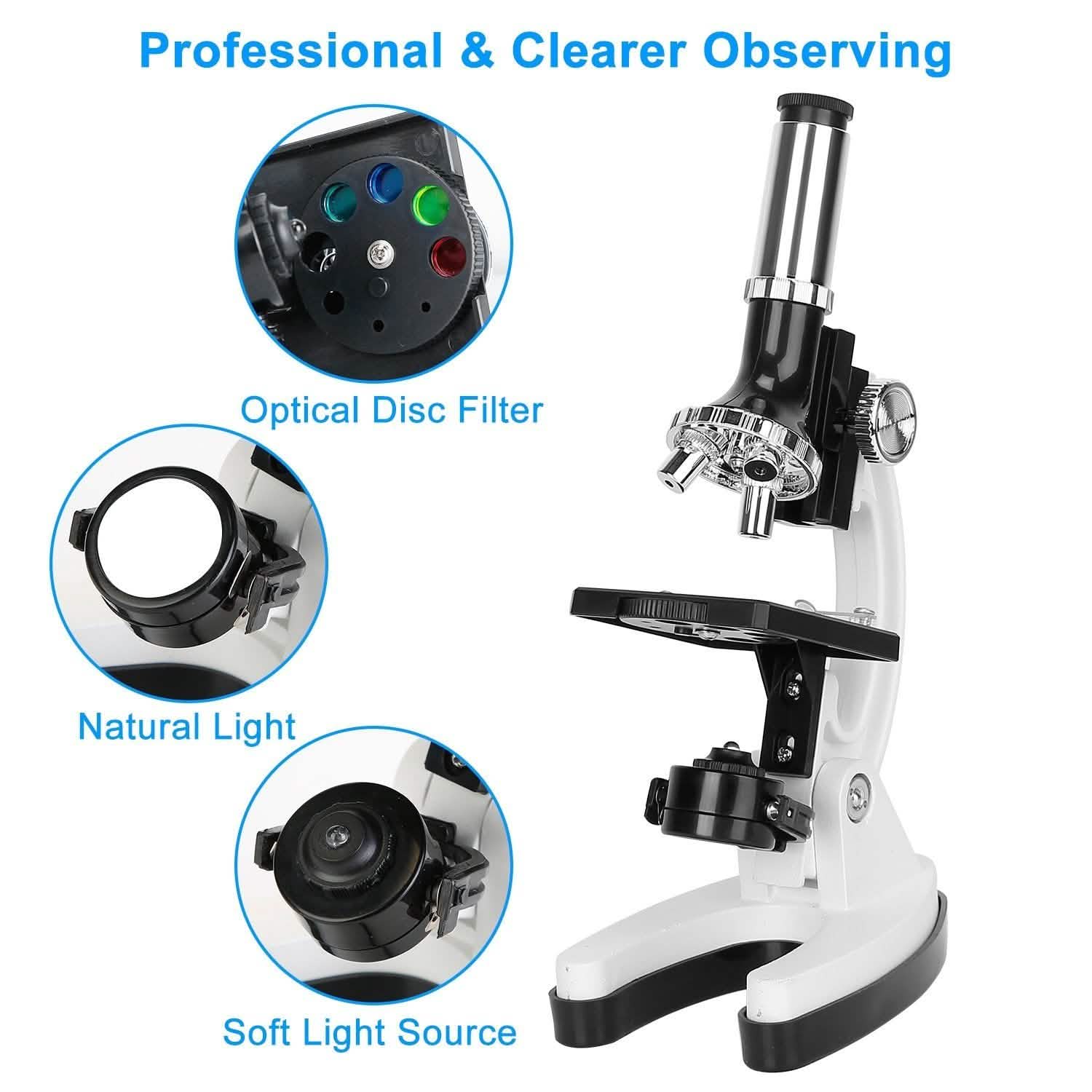 28-Pieces: Kid Microscope Set Experimental Observation Monocular