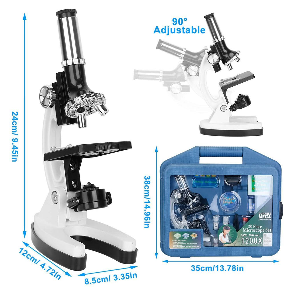 28-Pieces: Kid Microscope Set Experimental Observation Monocular