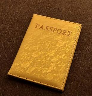 Luxury Elegant Women Passport Cover Pink World Universal Travel Passport ticket holder Cover on the Passport Case passport pouch