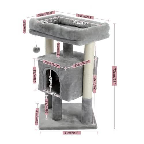 28.4" Cat Tree for Indoor Cats Tower