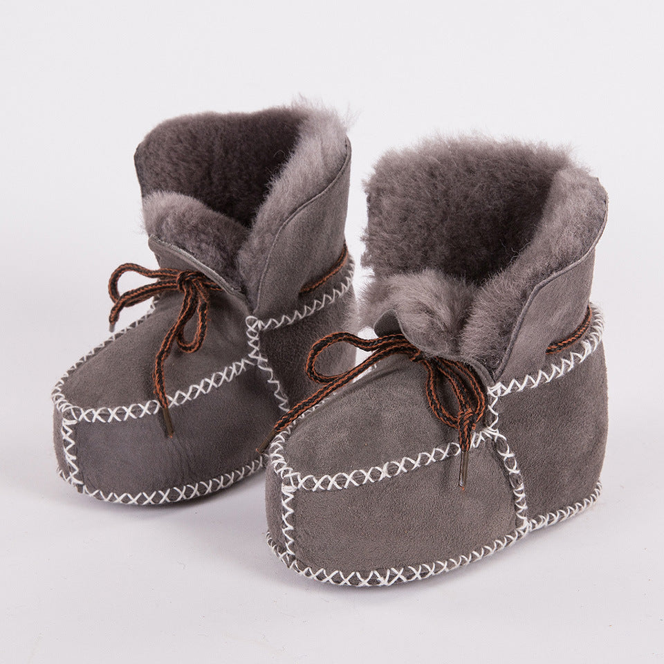 Warm soft sole baby walking shoes non slip boots