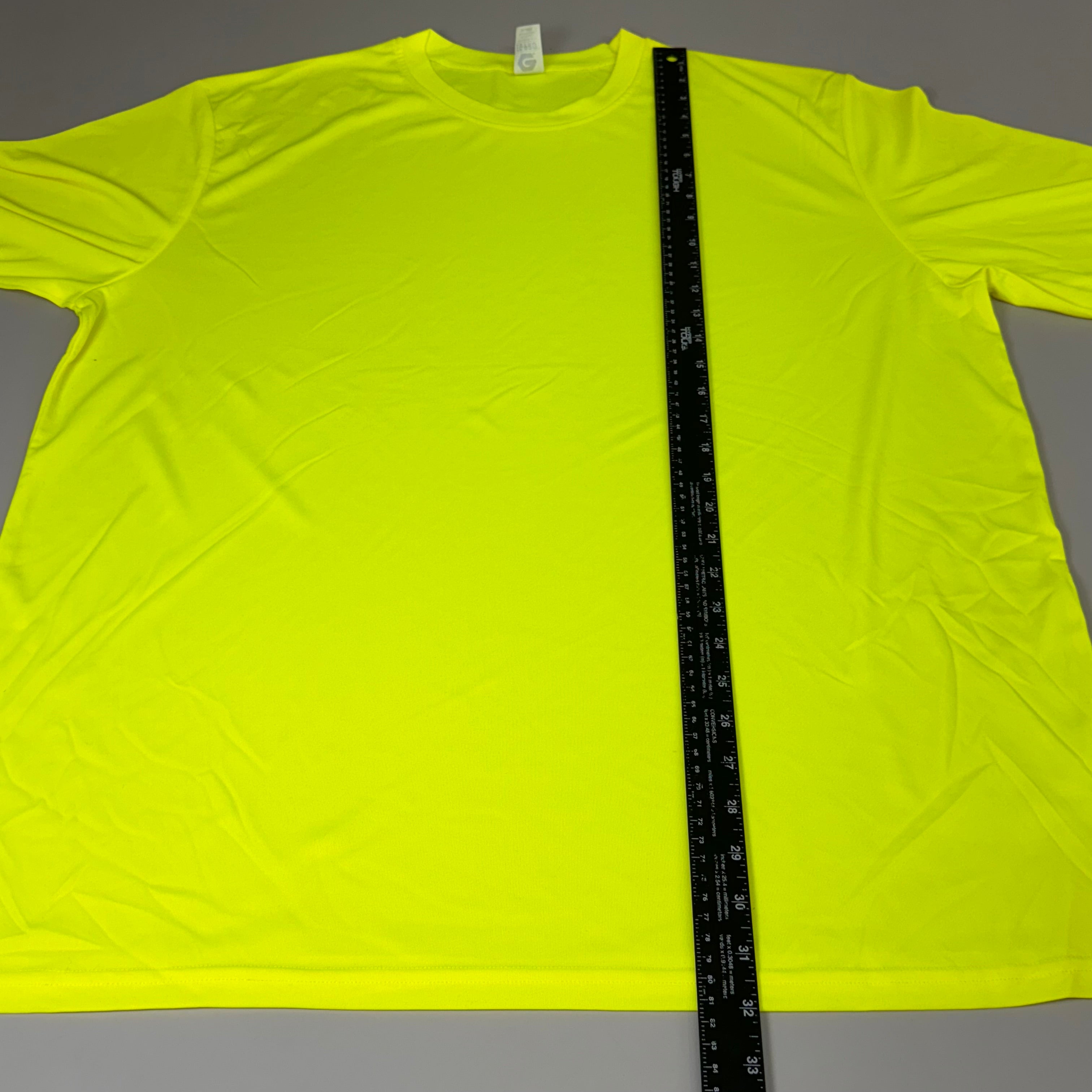 EG-PRO (5 PACK) Long Sleeve High Visibility Shirt 100% Poly SZ 2X Safety Yellow