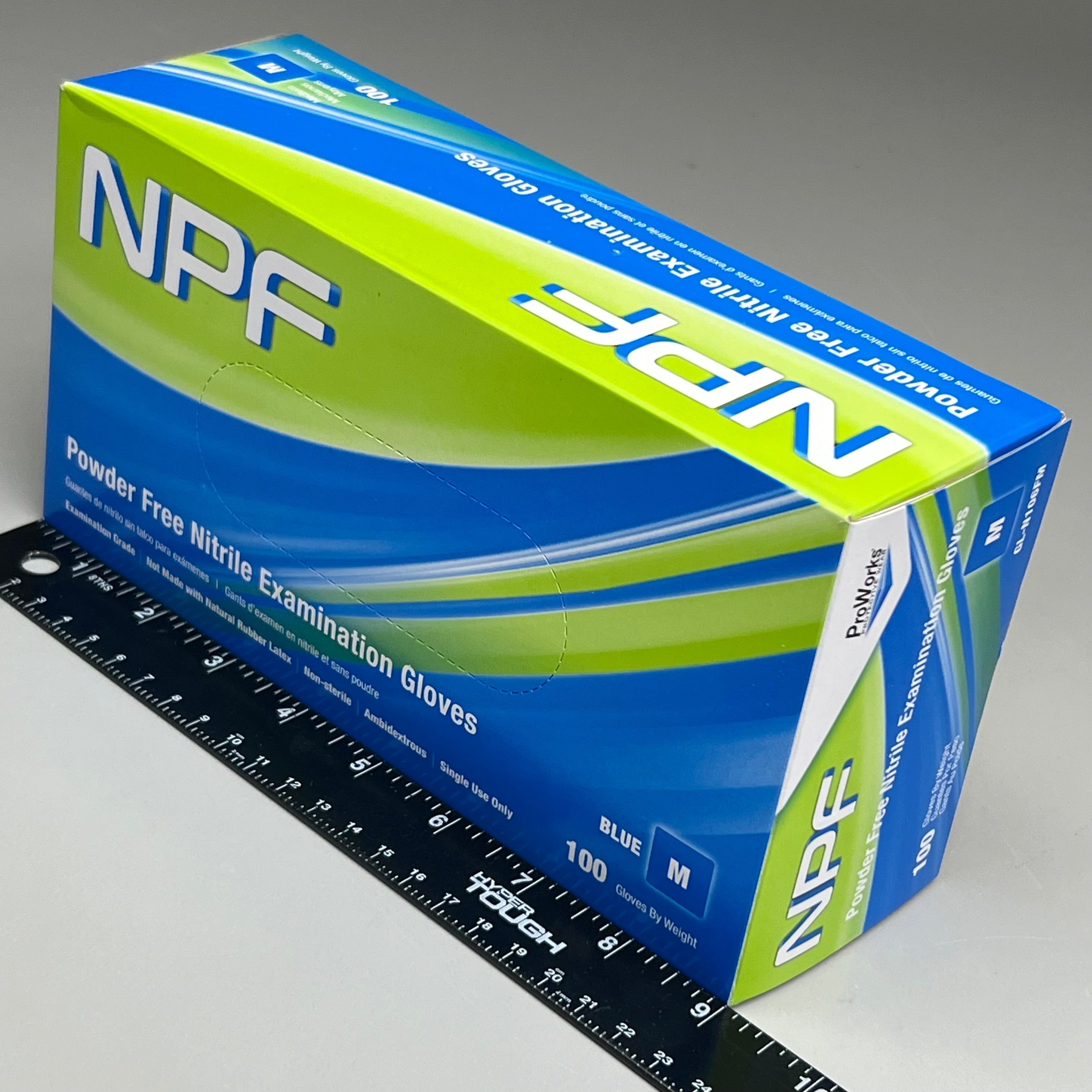 HOSPECO NPF (1,000 PACK) Nitrile Powder Free Exam Gloves Sz M Blue GL-N106FM
