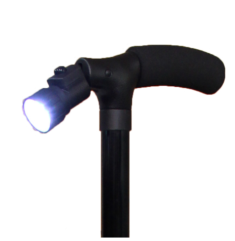 Luminous walking stick five section telescopic folding old tumbler magical aluminum alloy