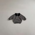 Children's Polo Collar Stripes Knitted Sweater