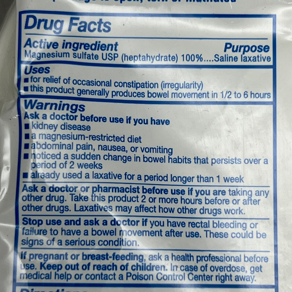 SWAN Epsom Salt Magnesium Sulfate U.S.P 16 oz Each BB 07/27