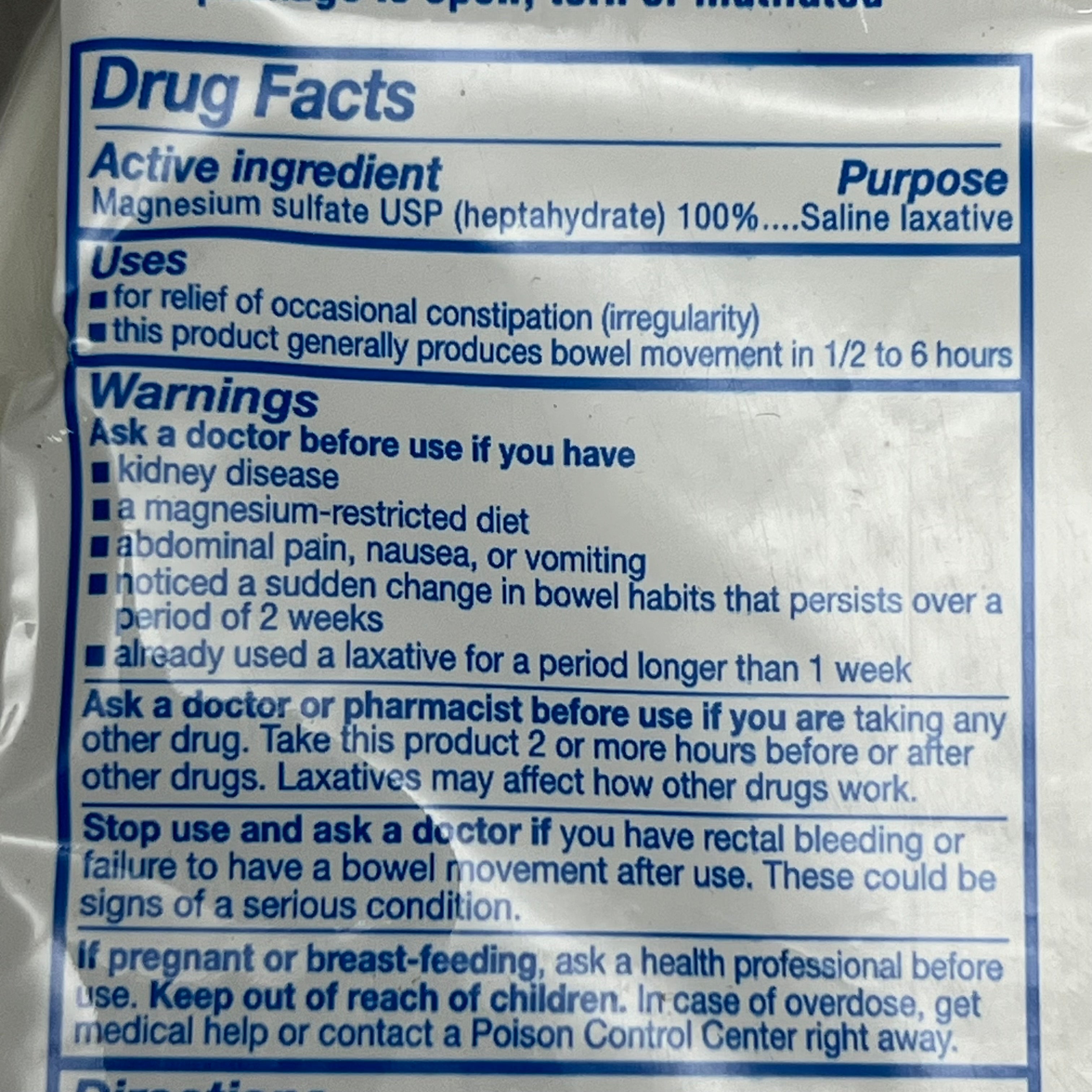 SWAN Epsom Salt Magnesium Sulfate U.S.P 16 oz Each BB 07/27