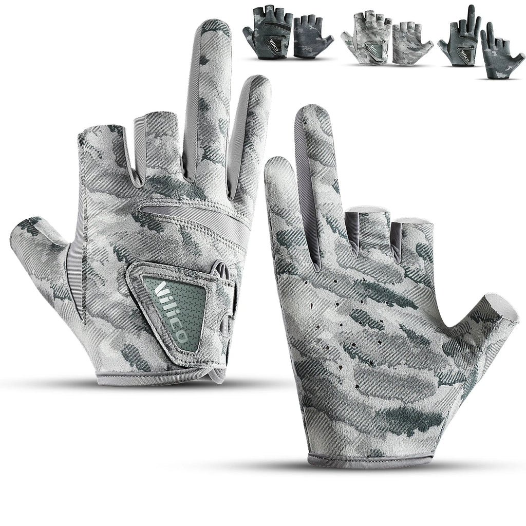 Outdoor fishing equipment - thin comfortable breathable leak proof 3-finger lure fishing gloves