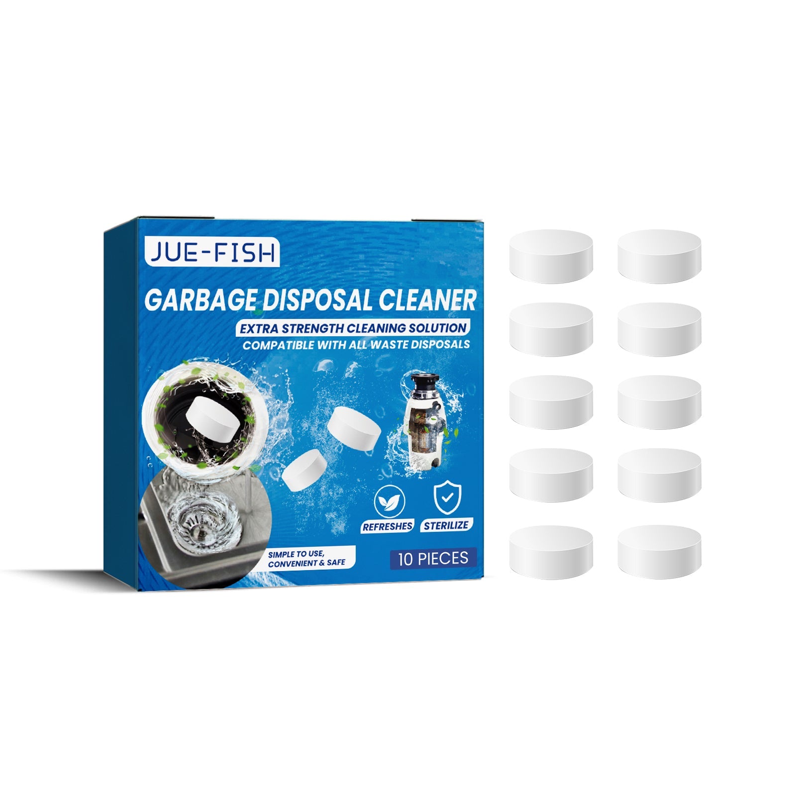 Sink Cleaning Tablet, Kitchen Sink Cleaning Grease Stains Dirt Dredging Pipe Cleaning Tablets