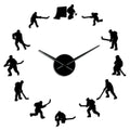Frameless DIY Wall Clock 3D Mirror Wall Sticker