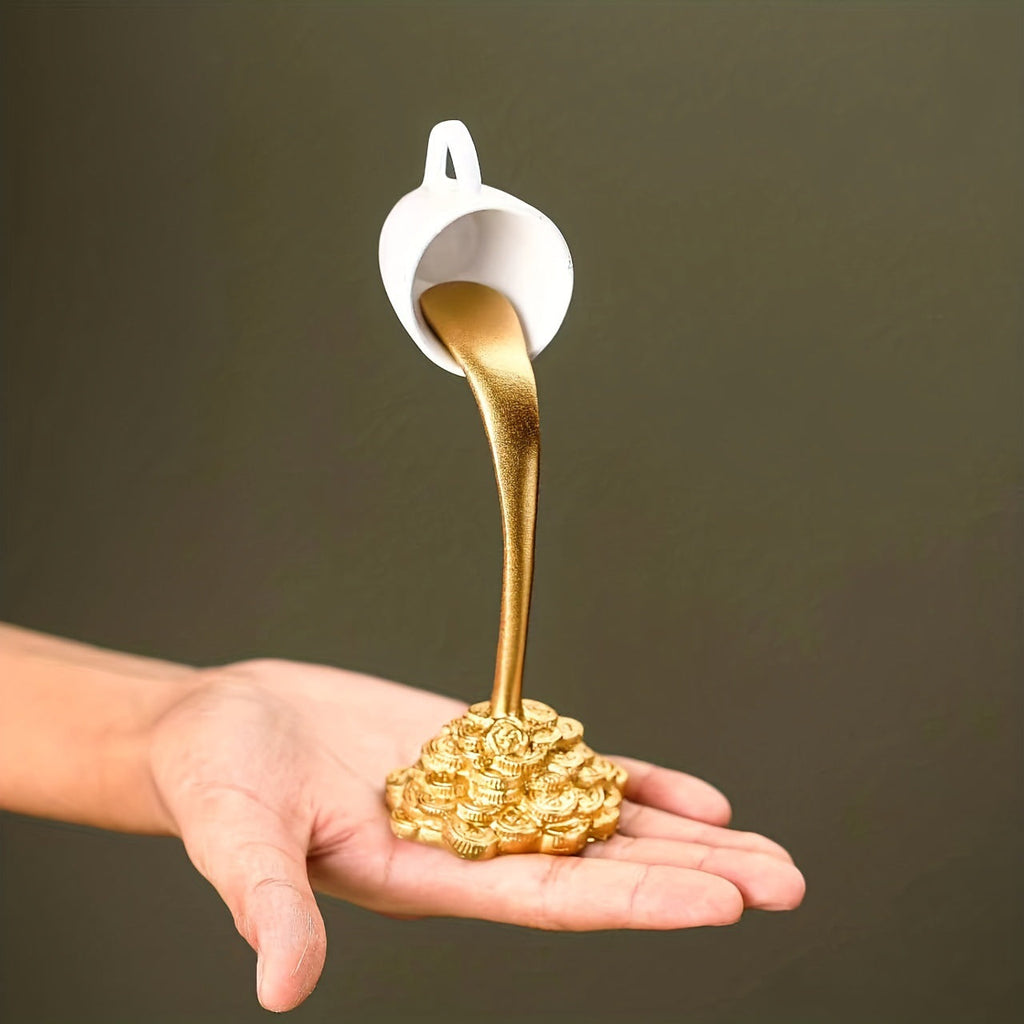 Decorative ornament floating coffee cup resin ornament home ornament floating coffee cup ornament