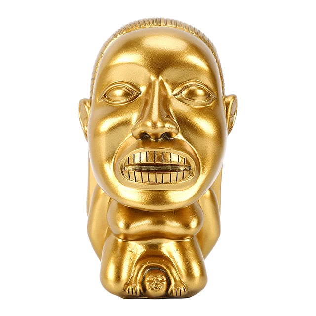 Indiana Jones Idol Golden Fertility Statue Resin Fertility Idol Sculpture with Eye Scale Raiders of The Lost Ark Cosplay Props