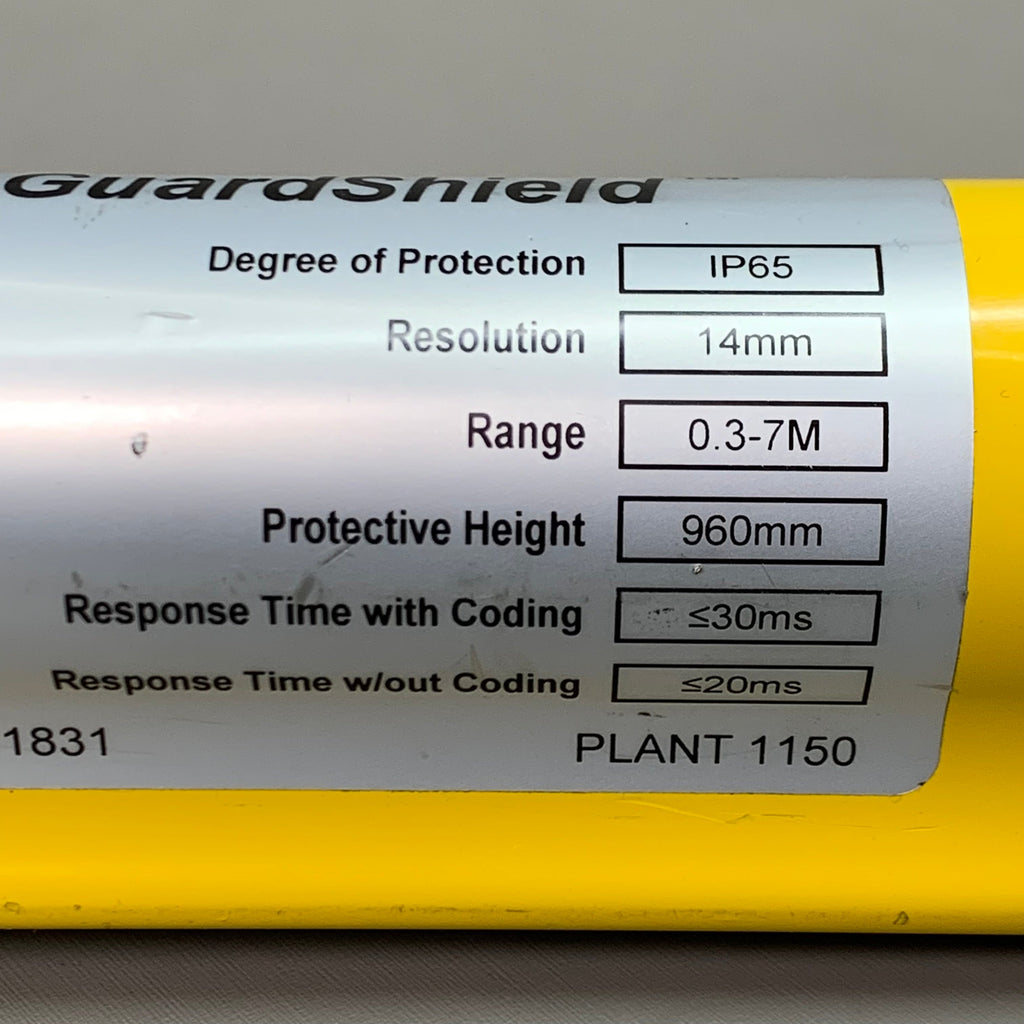 ALLLEN BRADLEY Guard Shield Light Curtain Transmitter 47" x 2" Yellow T4K1440YD Used AS-IS