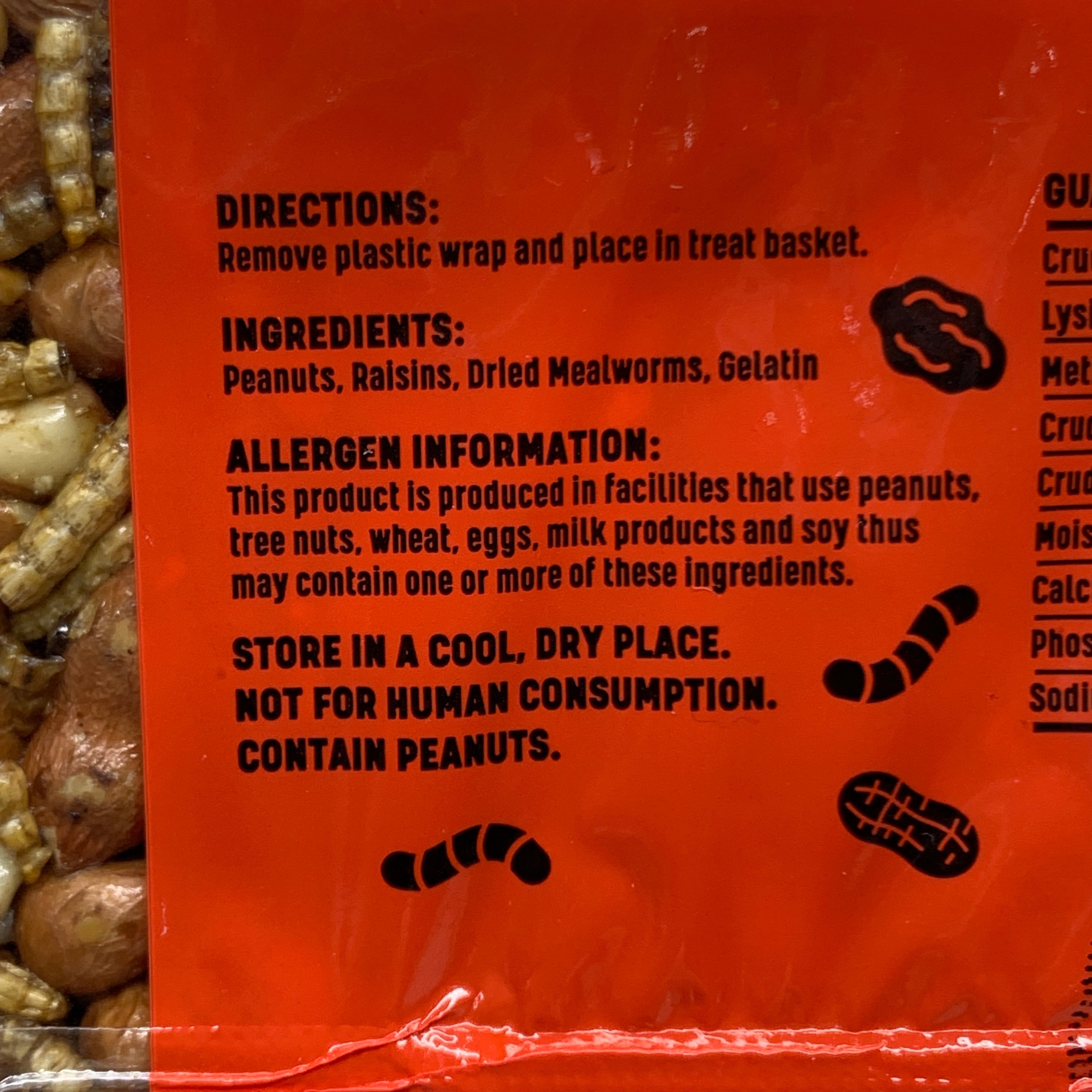 HAPPY HEN (3 PACK) Treat Square Peanut, Raisin & Mealworm 7.5 oz 855297003391