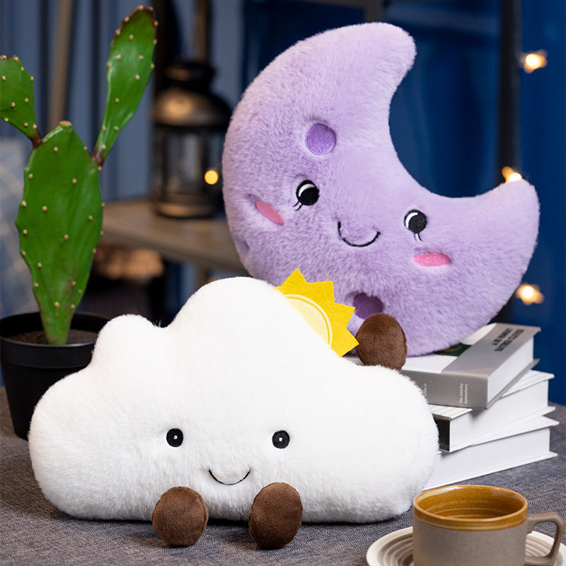 Amuseable Sun Small Sun Pillow Stuffed Toy Moon Cloud Cushion Pillow Doll Doll