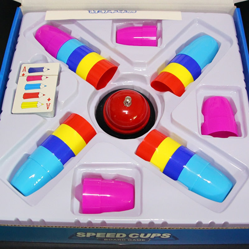 Speed Cups Puzzle Board Game Family/Party Best Gift for Children Funny Fast Stacks Game