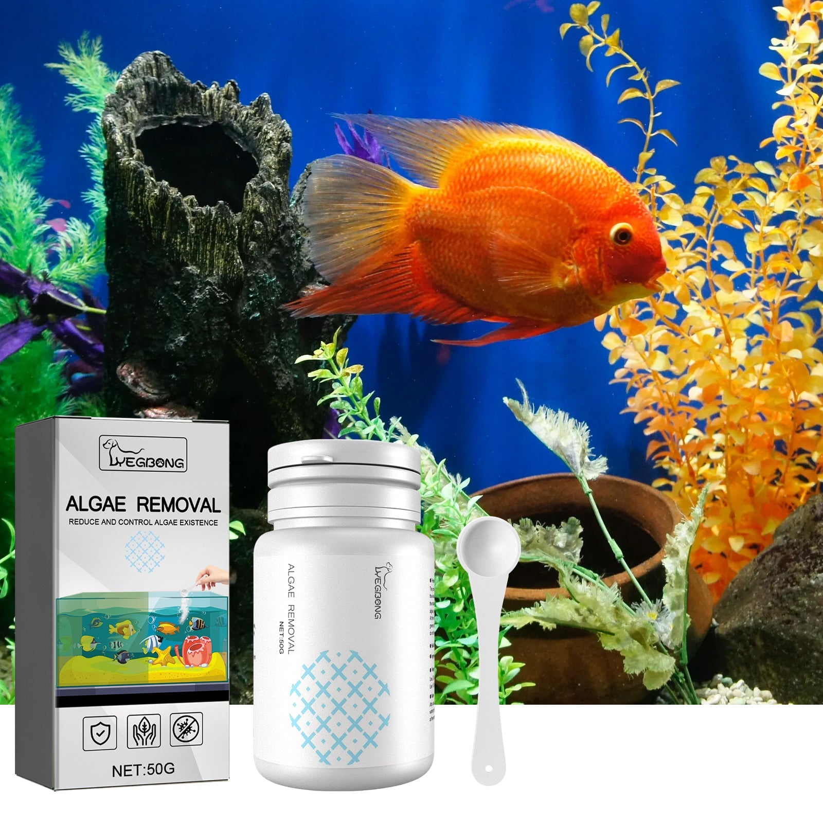 Dealgal Lichen, Aquarium Cleaning Agent Algae Removal Moss Fish Tank Moss Removal Agent Algae Removal From Green Water