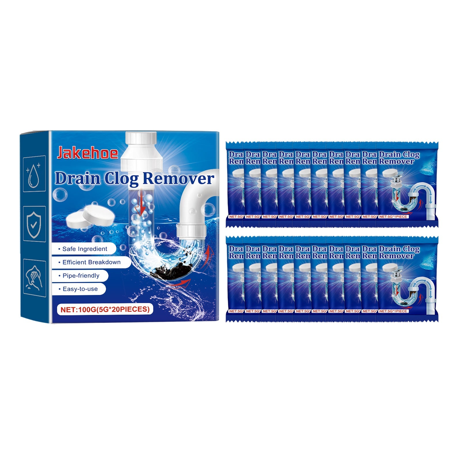 Pipe Dredging Agent Effervescent Tablet Toilet Floor Drain Drain Pipe Drain Dredging Prevent Blockage Cleaning