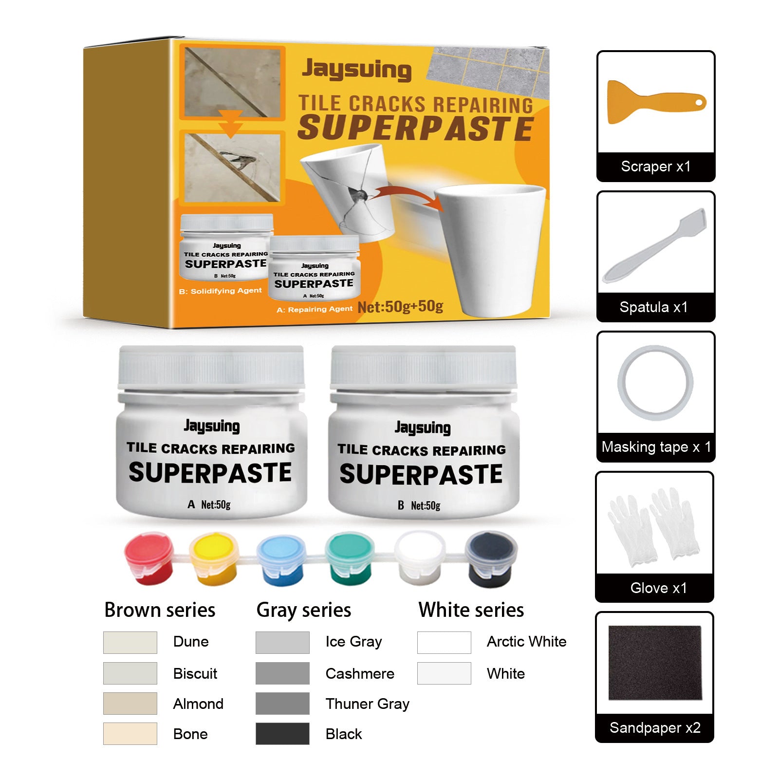 Tile Cracks Repairing Superpaste, Toilet Marble Floor Tile Pit Repair Crack Repair Adhesive Paste