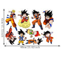 Dragon Ball Wall Sticker Wukong Saiya Decorative Painting Children's Room PVC Decorative Cartoon Sticker
