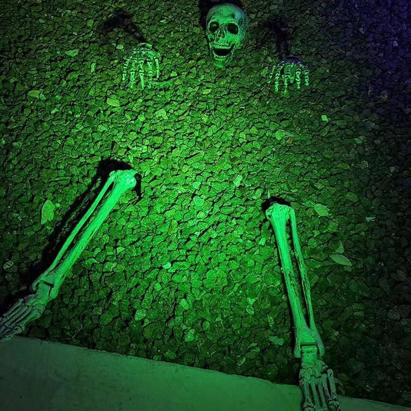 Halloween Skeleton Stakes: Realistic Skull, Head, Hands/Arms – For Party, Home, Garden, Lawn