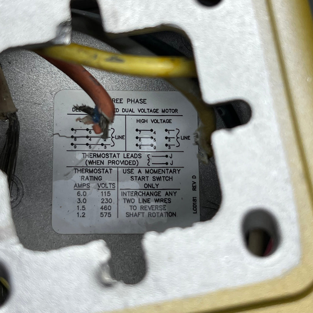 BALDOR RELIANCER Super E Motor HP 20 RPM 1765 V230/460 3 Phase (Damaged)