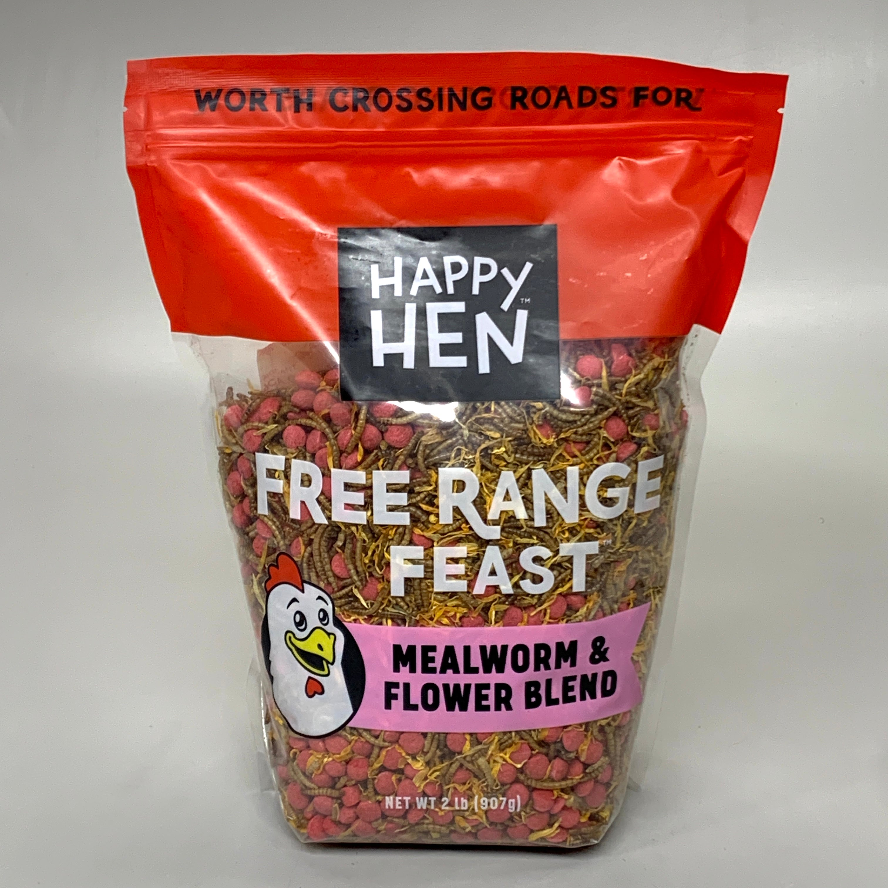 HAPPY HEN Free Range Feast Mealworm & Flower Blend 2 lbs 810029430005