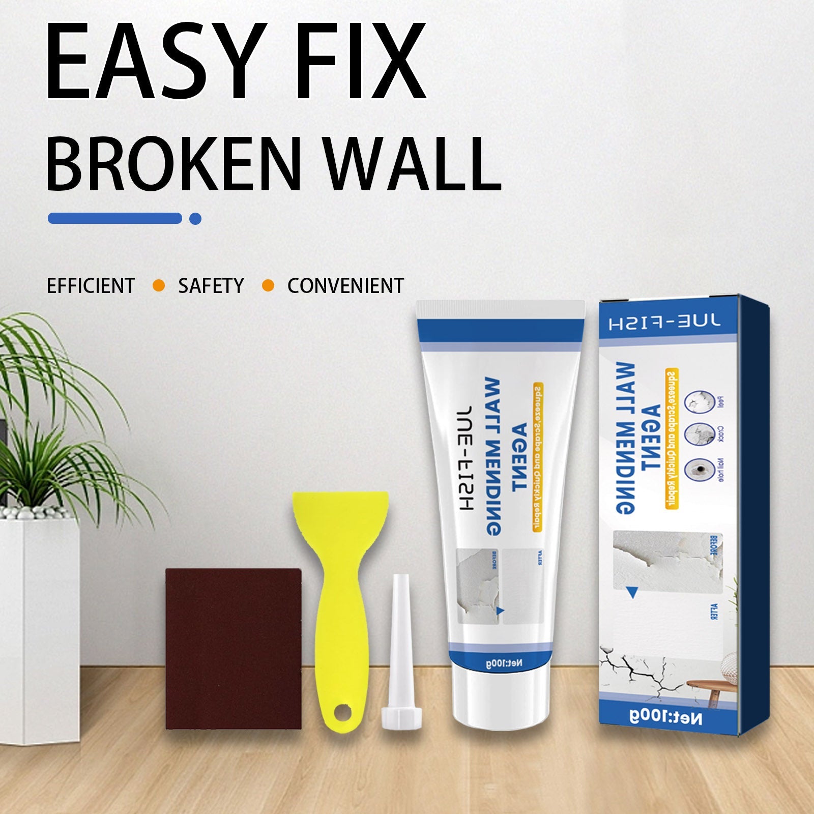 Wall Repair Paste, Face Repair And Renovation Cover Mildew Stains Household Wall Cracks Repair Paste