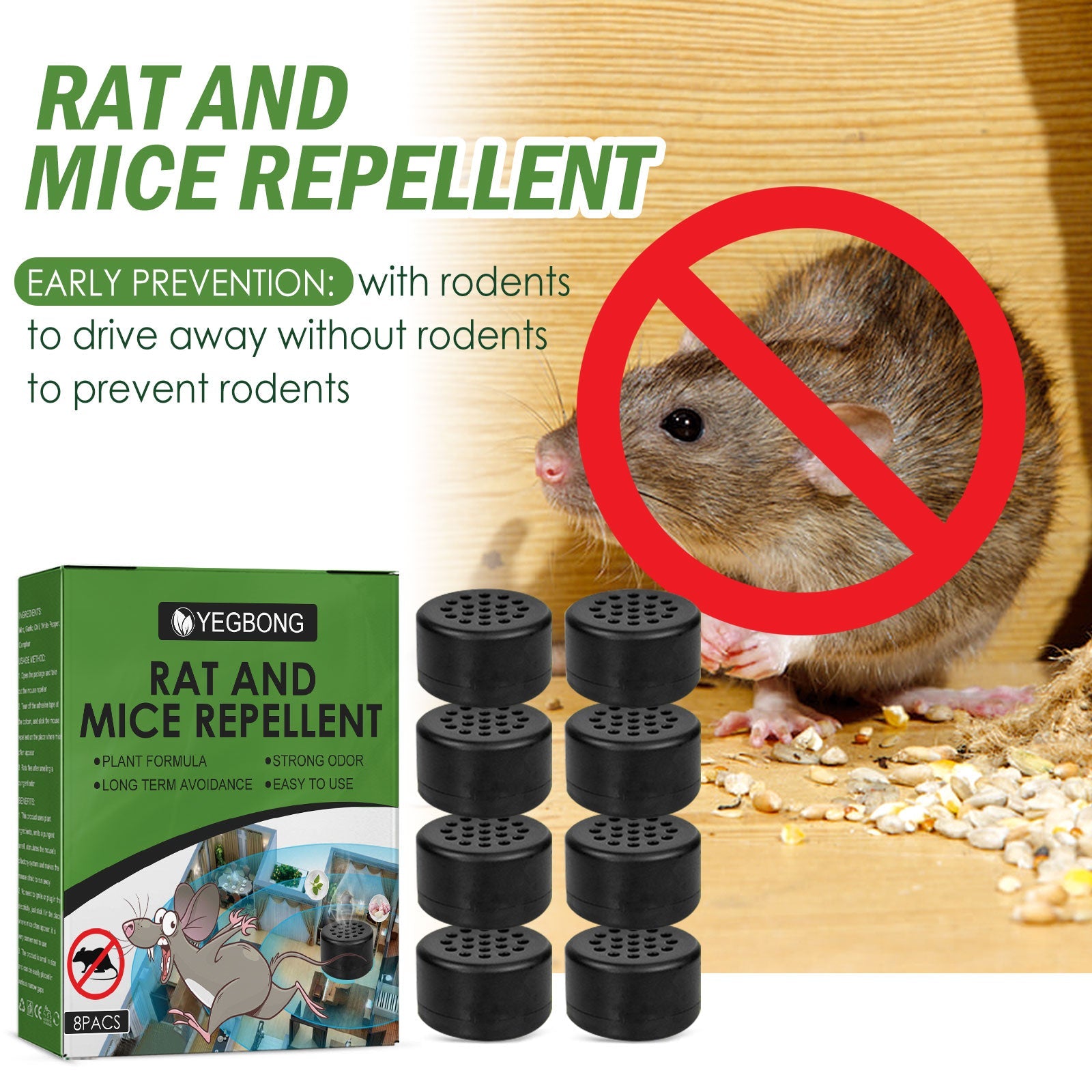 Rat Repellent Pill, Car Engine Outdoor Home Indoor Rat Repellent Pill