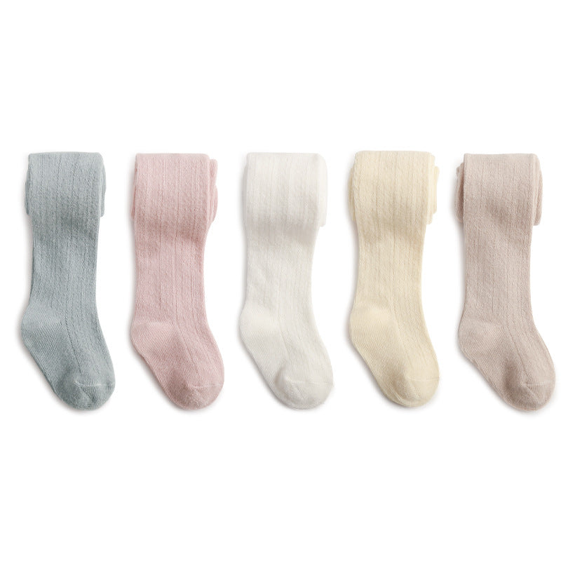 Spring And Summer Baby Girl Leggings Combed Cotton Boneless One-Piece Socks Mesh Outer Wear Cute Thin Children's Pantyhose