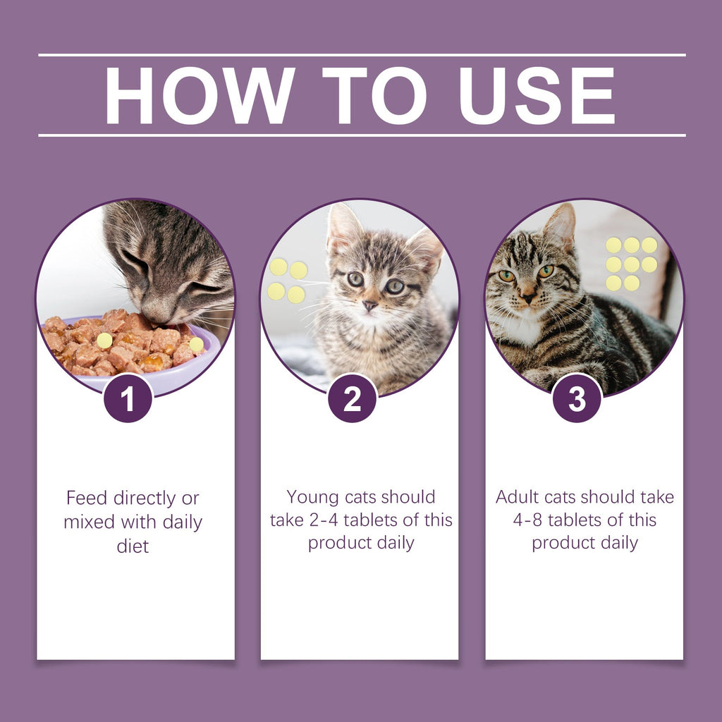 Compound Taurine Tablets For Cats Nutritional Supplement Multi-Dimensional Taurine Tablets For Cats