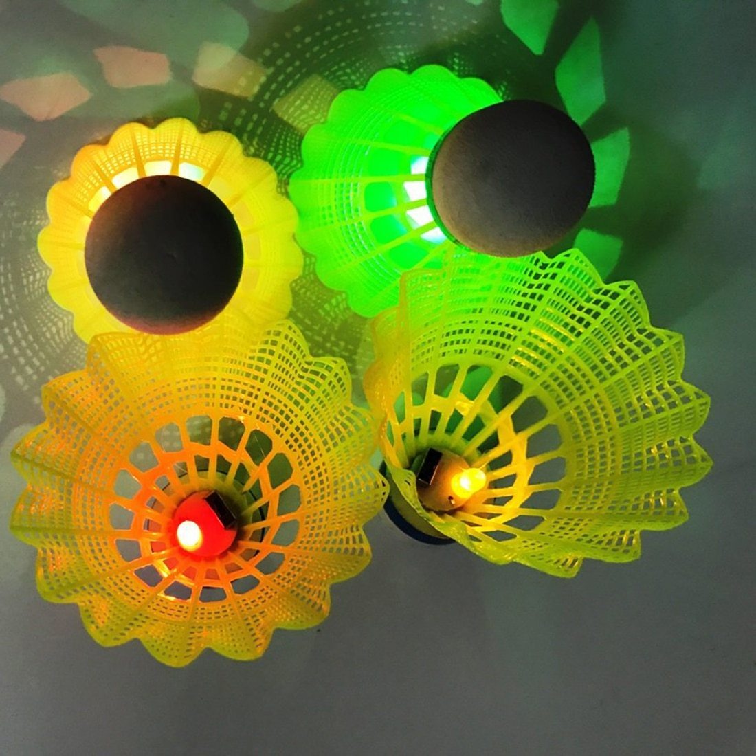 4Pcs Pack LED Luminous Badminton