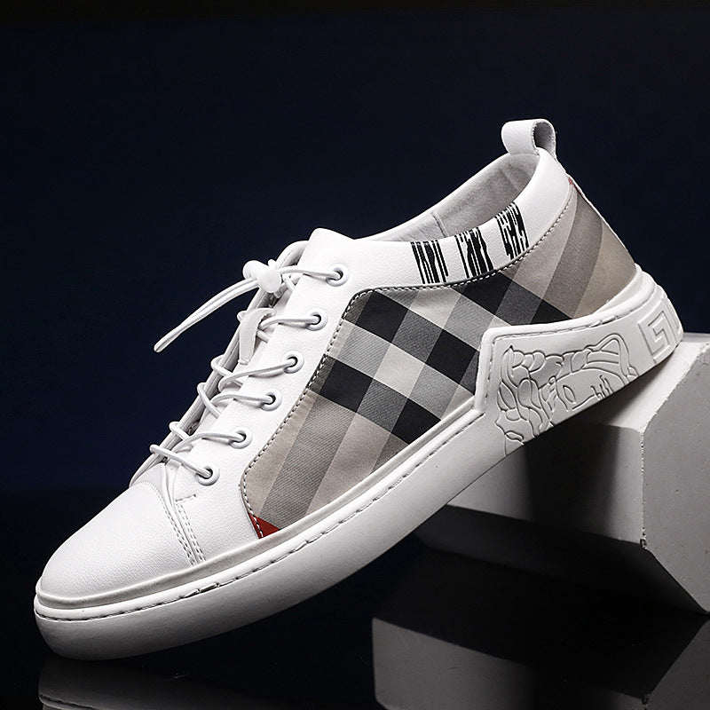 Summer Canvas Mens Breathable Vulcanize Sneakers Light Men Casual Walking Shoe Non-slip Fashionable Sports Shoes Mens Workout Lightweight White Flat Sneakers