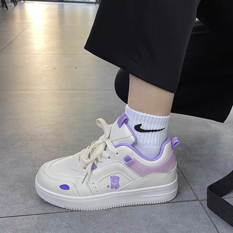 Fashion Spring Womens Sneakers Lace Up Casual Shoes Breathable Comfortable Women's Casual Flats Elegant Soft Walking Sneakers Elegant Soft Design