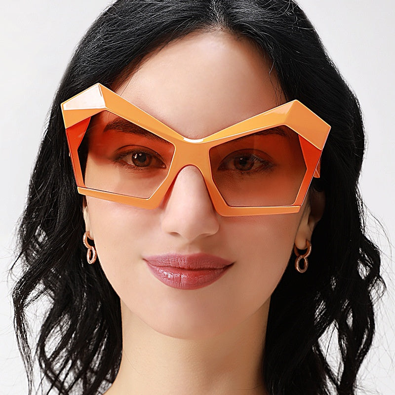 Oversized Square Cateye Polarized Sunglasses Big Trendy Style Fashionable Personality Big Frame Sunglasses New Fashionable & Popular Street Style Sunglasses For Women