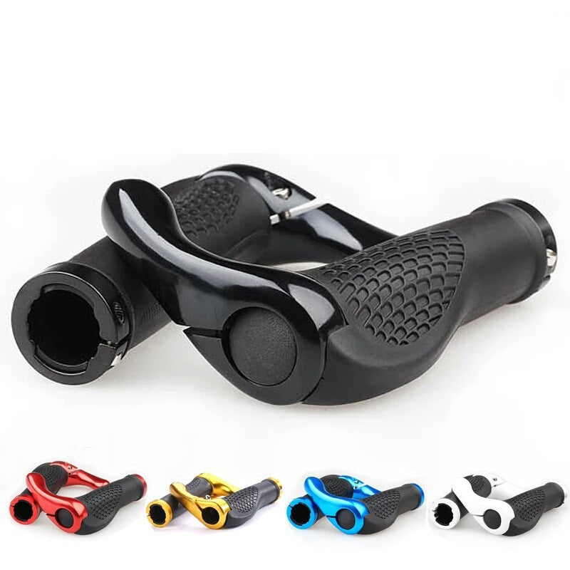 Bicycle Grip Handlebar End Cap Aluminium Alloy Lock Mountain Handle Bar Grip Bike Anti-Skid Rubber Bicycle Skid-Proof Grips New Generation Bike Handlebar Grip Soft Gel Inserts Shock Resistance Ergonomics Comfort Design