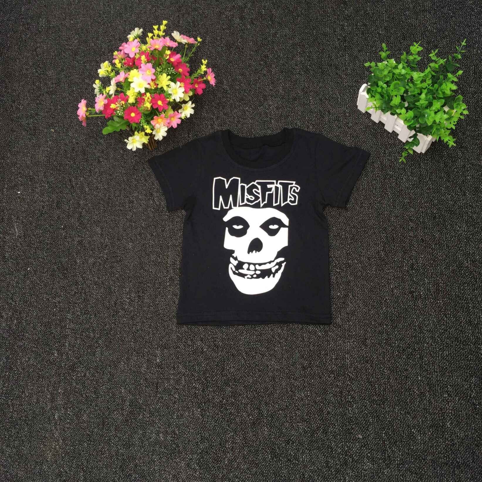 Infant Children's Suit Skull Cotton Children Short Sleeve Blouse And Pants