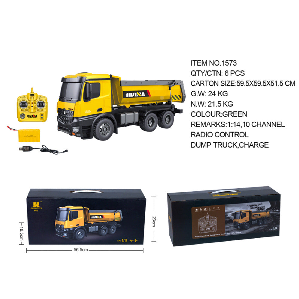 Remote Controlled Engineering Toy Car Made Of Alloy Electric Remote Controlled Dump Truck For Sandy Beaches