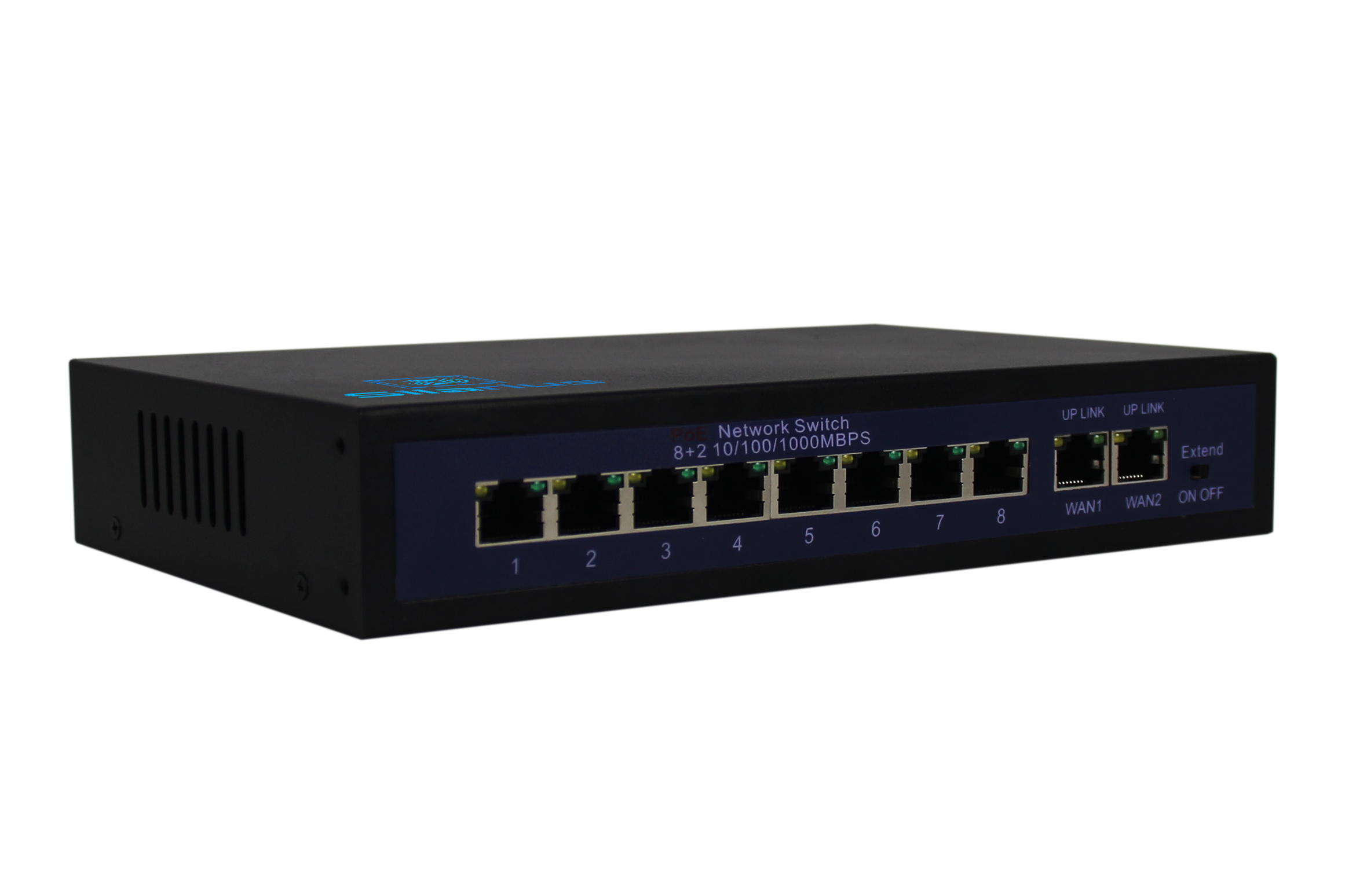 Silarius SIL-SW8POE 10 Ports POE switch with 8/100MB Ports PoE and 2 Gigabit Uplinks - 120W POE