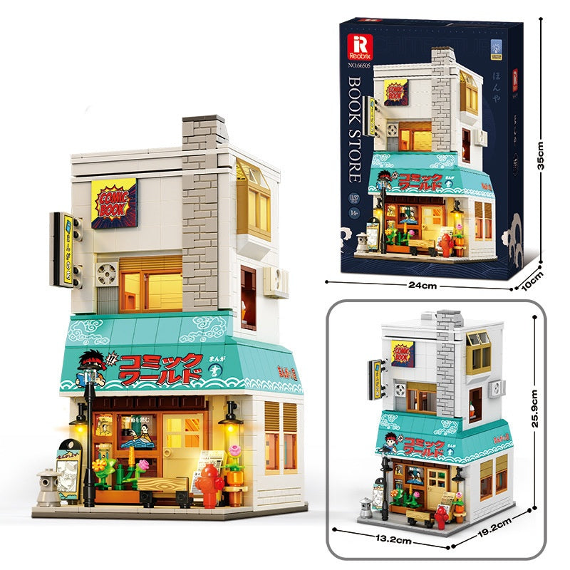 Alleyway Street View Building Block Assembly Model Toy