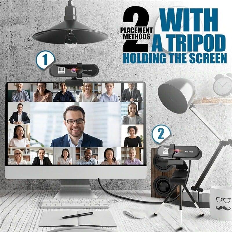 2K 4K Conference Webcam Autofocus USB Web Camera Laptop Desktop For Office Meeting Home With Mic 1080P HD Webcam For Video Conferencing Recording and Streaming
