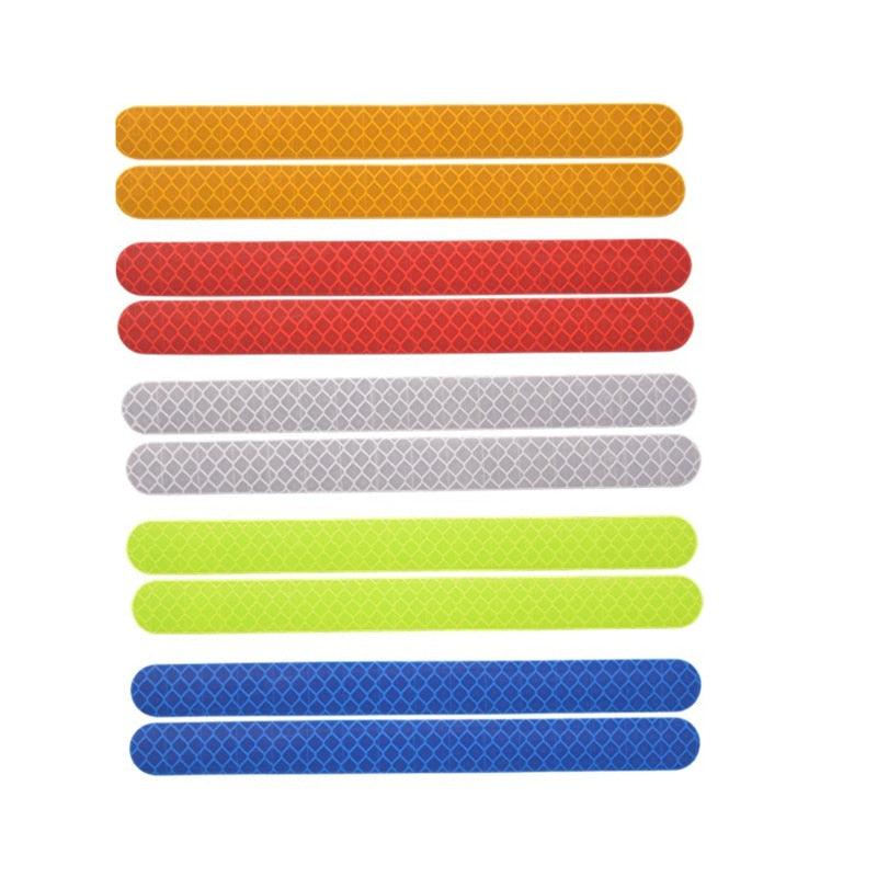 2Pcs Reflectance Car Stickers Reflector Rearview Mirror Reflective Tape Car Accessories Exterior Reflex Tape Reflective Strip Reflective Car Stickers Set Rearview Mirror Reflective Warning Stickers Car Side Reflective Stickers
