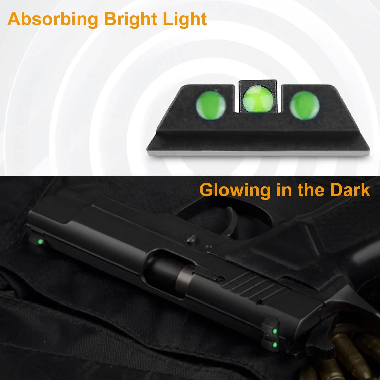 3-Dot Green Gun Night Sight Set