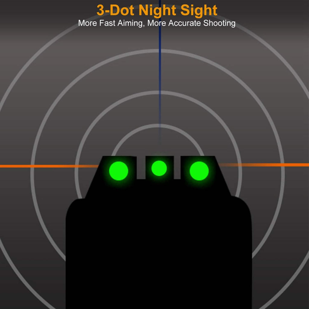 3-Dot Green Gun Night Sight Set